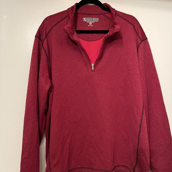 Pebble Beach Performance Red Quarter Zip Long Sleeve Size XL (Great Condition💗 - Picture 7 of 7